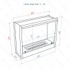Портальный биокамин Lux Fire "Фаер Бокс 1 - 26" Размеры (ВхШхГ; мм)596 х 695 х 205