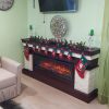Бостон Биг (махагон, песочный сланец) широкий LED-очаг 50 дюймов. Цвет и отделка на выбор. Габариты (ШxВxГ): 2100х970х390 мм