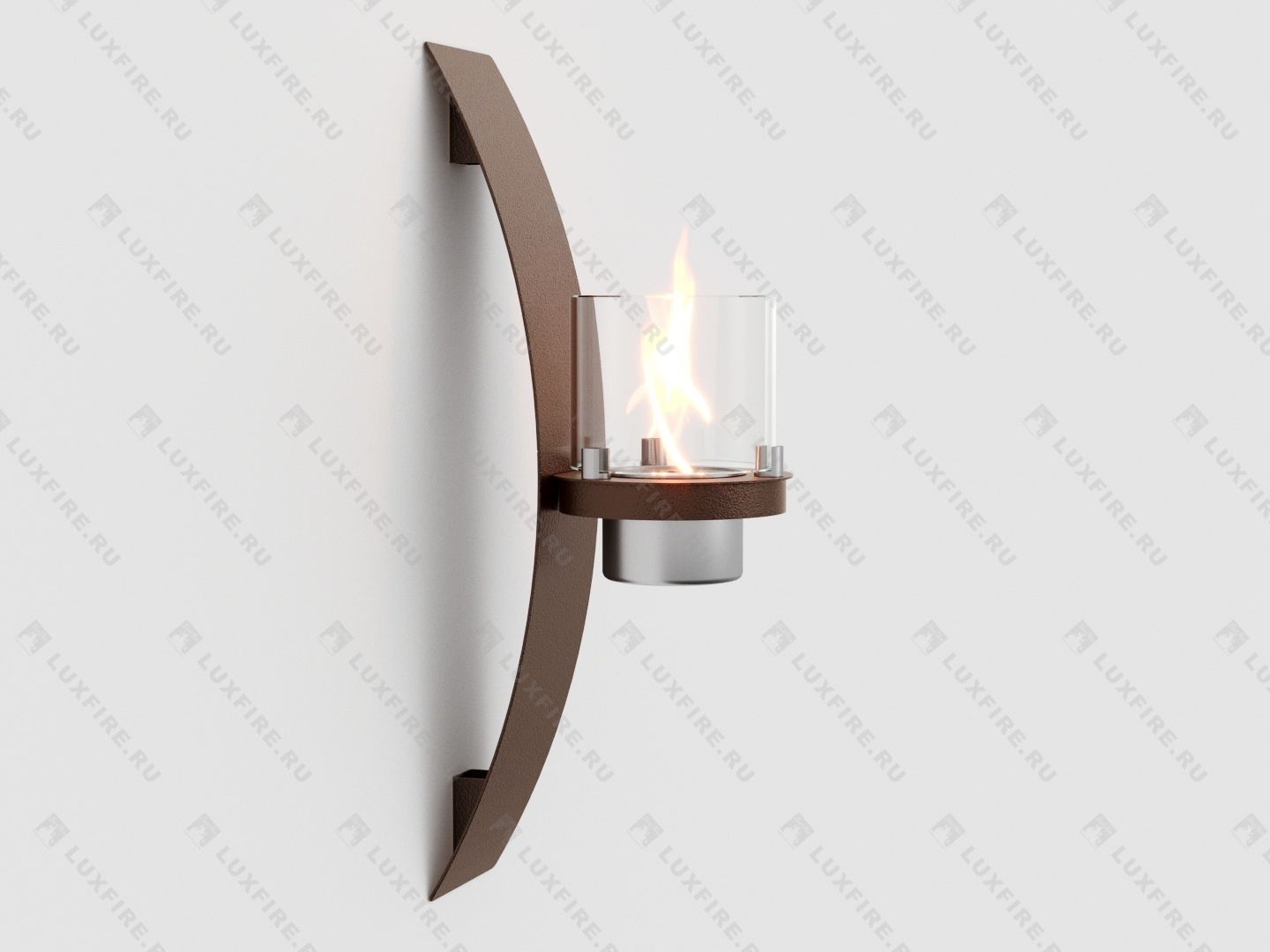 Биокамин настенный Lux Fire "Олимпус D" (коричневый) Размеры (ВхШхГ; мм)500х100х205 Биокамин настенный Lux Fire "Олимпус D" (коричневый) Размеры (ВхШхГ; мм)500х100х205