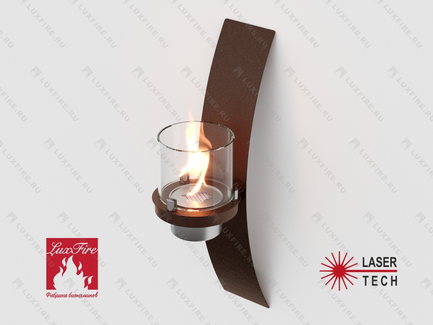 Биокамин настенный Lux Fire "Олимпус D" (коричневый) Размеры (ВхШхГ; мм)500х100х205 Биокамин настенный Lux Fire "Олимпус D" (коричневый) Размеры (ВхШхГ; мм)500х100х205