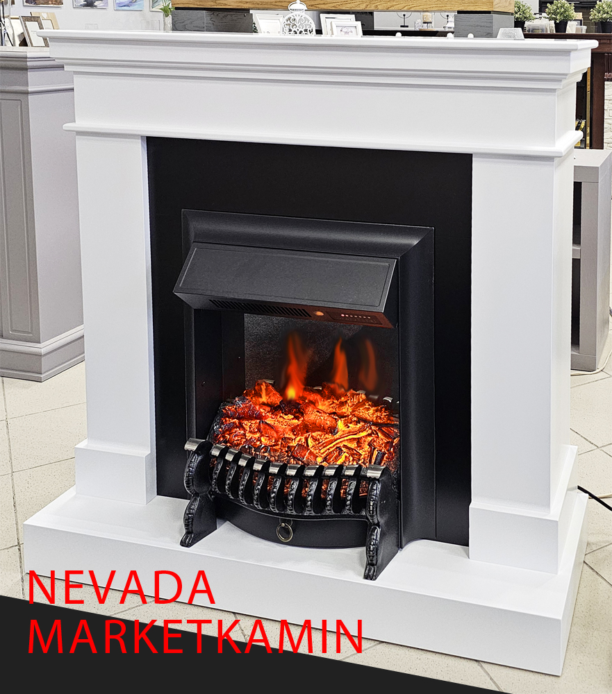 NEVADA (Невада белая эмаль) очаги на выбор (электро/паровые 3D) Размеры: ш 1000, в 1050, г 360 мм NEVADA (Невада белая эмаль) очаги на выбор (электро/паровые 3D) Размеры: ш 1000, в 1050, г 360 мм