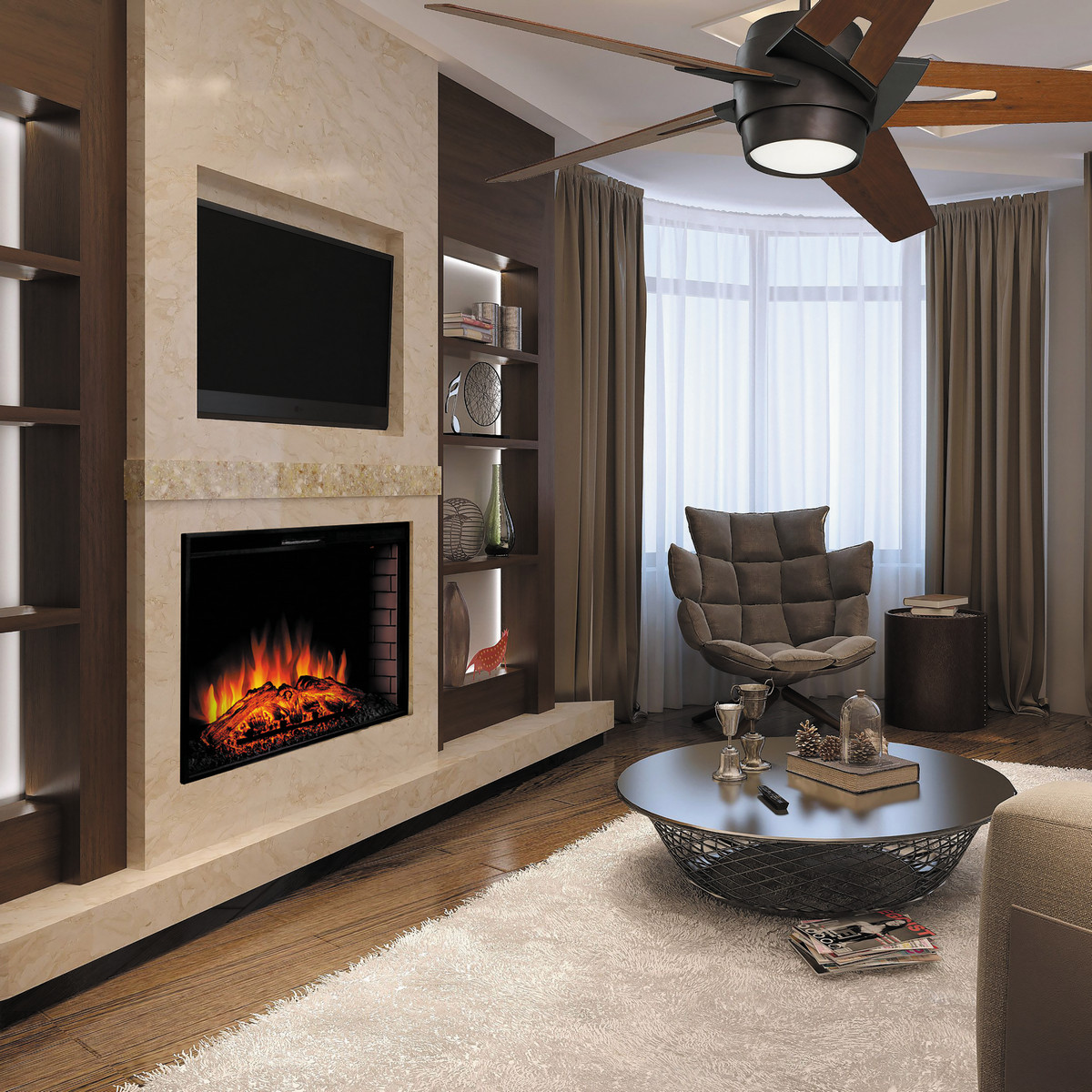 Очаг для встройки RealFlame Epsilon 33 S. Габариты ШхВхГ : 66.5x86.5x34.5 см Очаг для встройки RealFlame Epsilon 33 S. Габариты ШхВхГ : 66.5x86.5x34.5 см