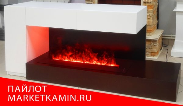 Пайлот. Камин-бар с дверкой и выдвижными ящиками. (Белая эмаль/тёмный дуб) Открытый очаг 3D с живым пламенем (варианты в описании) Габариты (ШxВxГ): 2000х800х450 мм Пайлот. Камин-бар с дверкой и выдвижными ящиками. (Белая эмаль/тёмный дуб) Открытый очаг 3D с живым пламенем (варианты в описании) Габариты (ШxВxГ): 2000х800х450 мм