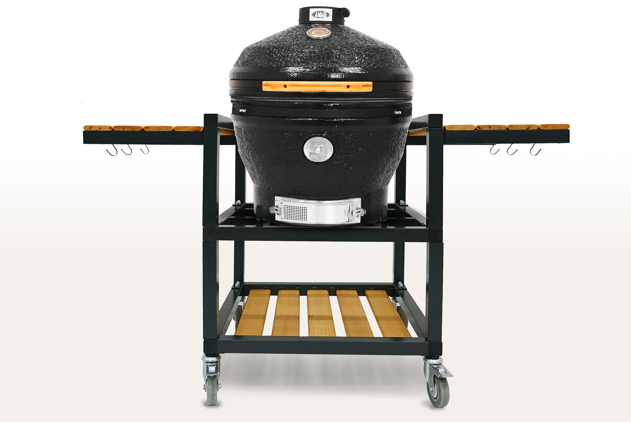 Керамический гриль-барбекю 24 дюйма (61см) Start Grill SG 24 CFG CHEF PRO (Чёрный) в комплекте с модулем со столиками Керамический гриль-барбекю 24 дюйма (61см) Start Grill SG 24 CFG CHEF PRO (Чёрный) в комплекте с модулем со столиками