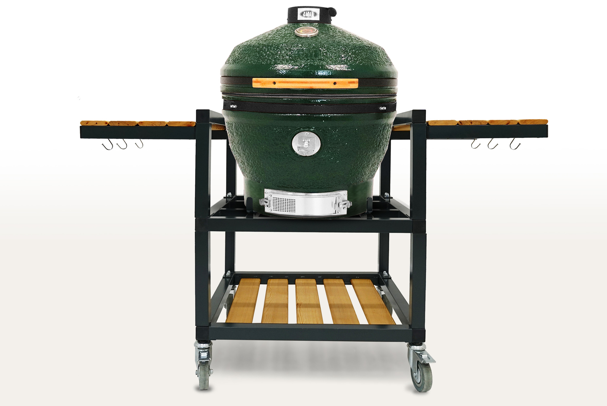 Керамический гриль-барбекю 24 дюйма (61см) Start Grill SG 24 CFG CHEF PRO (Зелёный) в комплекте с модулем со столиками Керамический гриль-барбекю 24 дюйма (61см) Start Grill SG 24 CFG CHEF PRO (Зелёный) в комплекте с модулем со столиками
