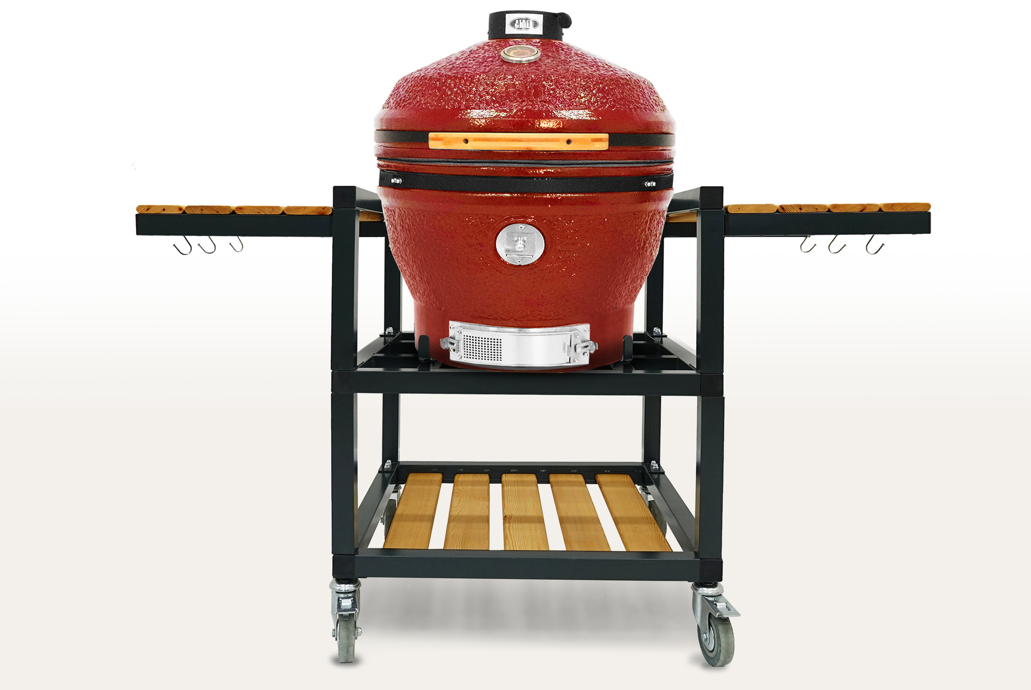 Керамический гриль-барбекю 24 дюйма (61см) Start Grill SG 24 CFG CHEF PRO (Красный) в комплекте с модулем со столиками Керамический гриль-барбекю 24 дюйма (61см) Start Grill SG 24 CFG CHEF PRO (Красный) в комплекте с модулем со столиками