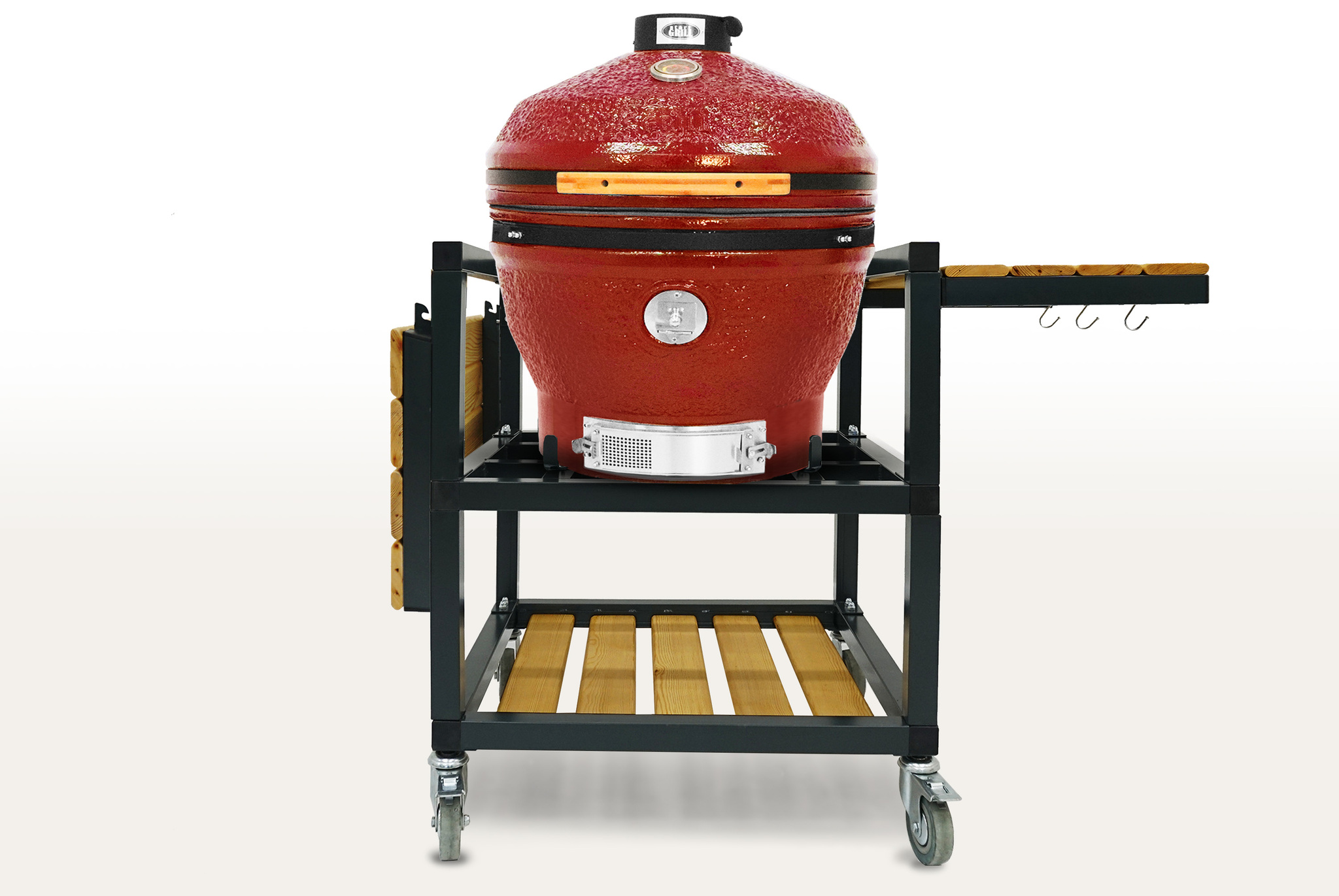 Керамический гриль-барбекю 24 дюйма (61см) Start Grill SG 24 CFG CHEF PRO (Красный) в комплекте с модулем со столиками Керамический гриль-барбекю 24 дюйма (61см) Start Grill SG 24 CFG CHEF PRO (Красный) в комплекте с модулем со столиками