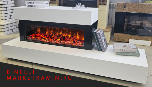 BINELLI (бинелли белая эмаль) Линейный асимметричный камин с боковой полкой. Очаги на выбор (электро/паровые 3D) Цвет на выбор. Габариты (ШxВxГ): 2000х800х400 мм BINELLI (бинелли белая эмаль) Линейный асимметричный камин с боковой полкой. Очаги на выбор (электро/паровые 3D) Цвет на выбор. Габариты (ШxВxГ): 2000х800х400 мм