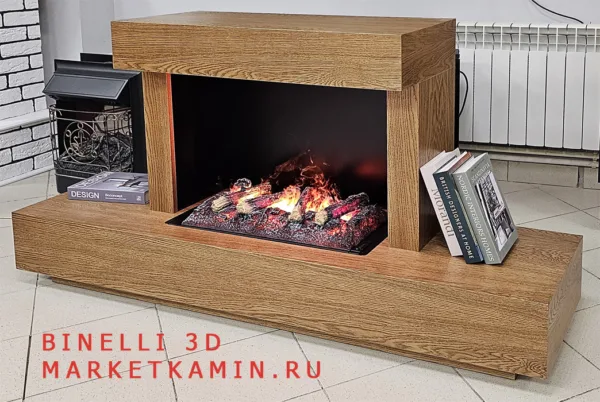 BINELLI 3D (Бинелли классический дуб) Линейный камин с боковыми полками. Очаги с 3D эффектом живого пламени и увлажнением воздуха на выбор (варианты в описании) Габариты (ШxВxГ): 1650х900х400 мм BINELLI 3D (Бинелли классический дуб) Линейный камин с боковыми полками. Очаги с 3D эффектом живого пламени и увлажнением воздуха на выбор (варианты в описании) Габариты (ШxВxГ): 1650х900х400 мм