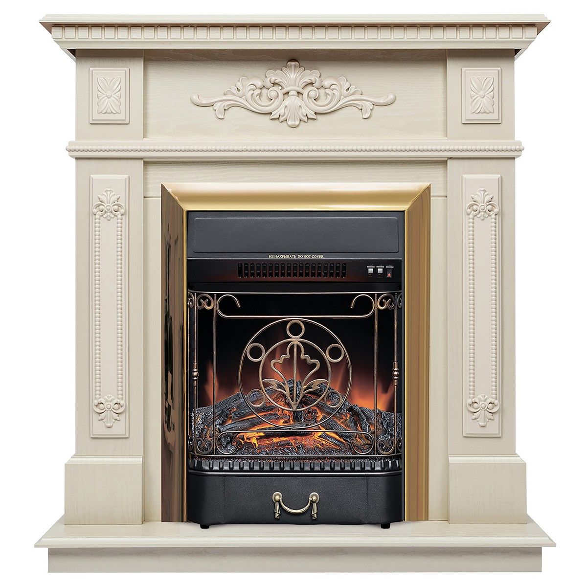 Электрокамин Lilian WT с очагом Majestic Lux Brass. Габариты (ШxВxГ) 89x97x36.5 см Электрокамин Lilian WT с очагом Majestic Lux Brass. Габариты (ШxВxГ) 89x97x36.5 см