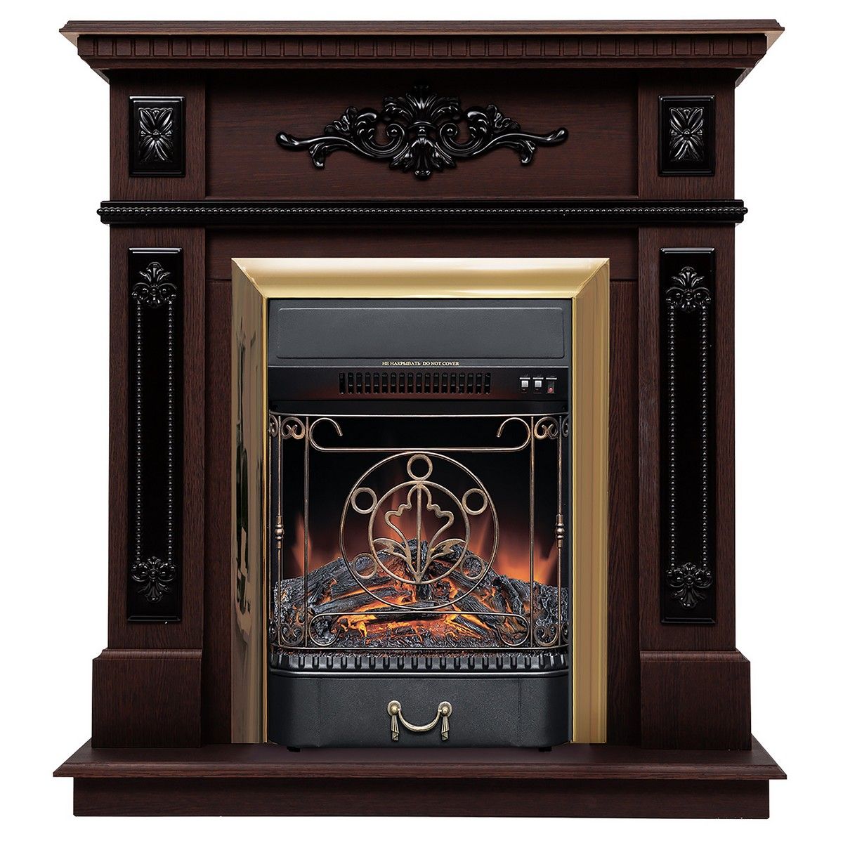Электрокамин Lilian DN с очагом Majestic Lux Brass. Габариты (ШxВxГ) 89x97x36.5 см Электрокамин Lilian DN с очагом Majestic Lux Brass. Габариты (ШxВxГ) 89x97x36.5 см