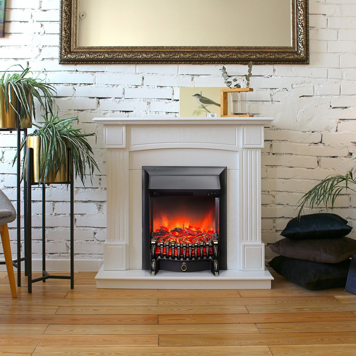 Электрокамин Andrea WT с очагом Fobos Lux Black. Габариты (ШxВxГ) 98x97x30 см Электрокамин Andrea WT с очагом Fobos Lux Black. Габариты (ШxВxГ) 98x97x30 см