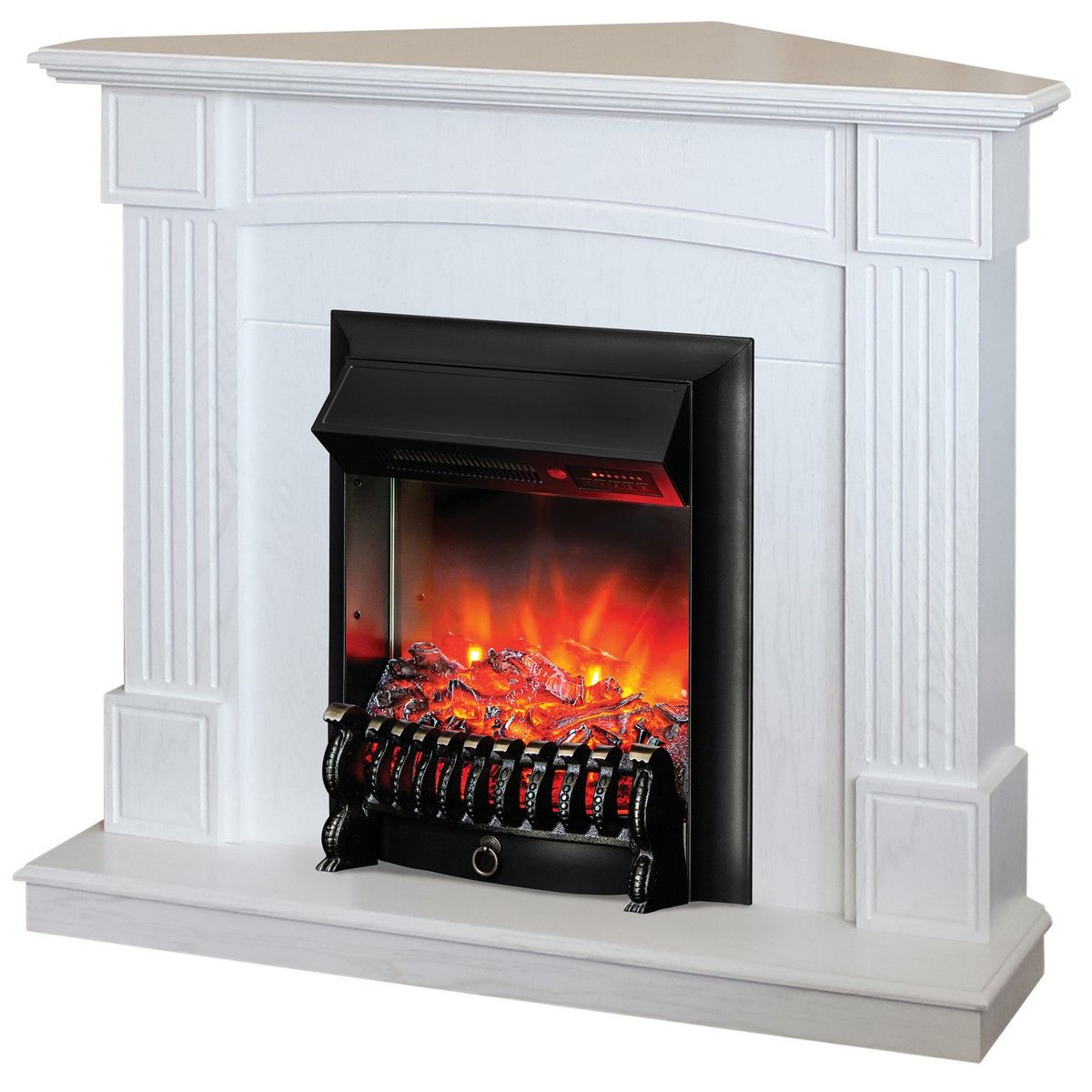 Электрокамин Andrea Corner WT с очагом Fobos Lux Black RC. Габариты (ШxВxГ) 98x97x30 см Электрокамин Andrea Corner WT с очагом Fobos Lux Black RC. Габариты (ШxВxГ) 98x97x30 см