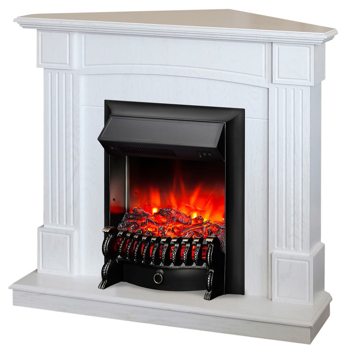 Электрокамин Andrea Corner WT с очагом Fobos Lux Black. Габариты (ШxВxГ) 98x97x30 см Электрокамин Andrea Corner WT с очагом Fobos Lux Black. Габариты (ШxВxГ) 98x97x30 см