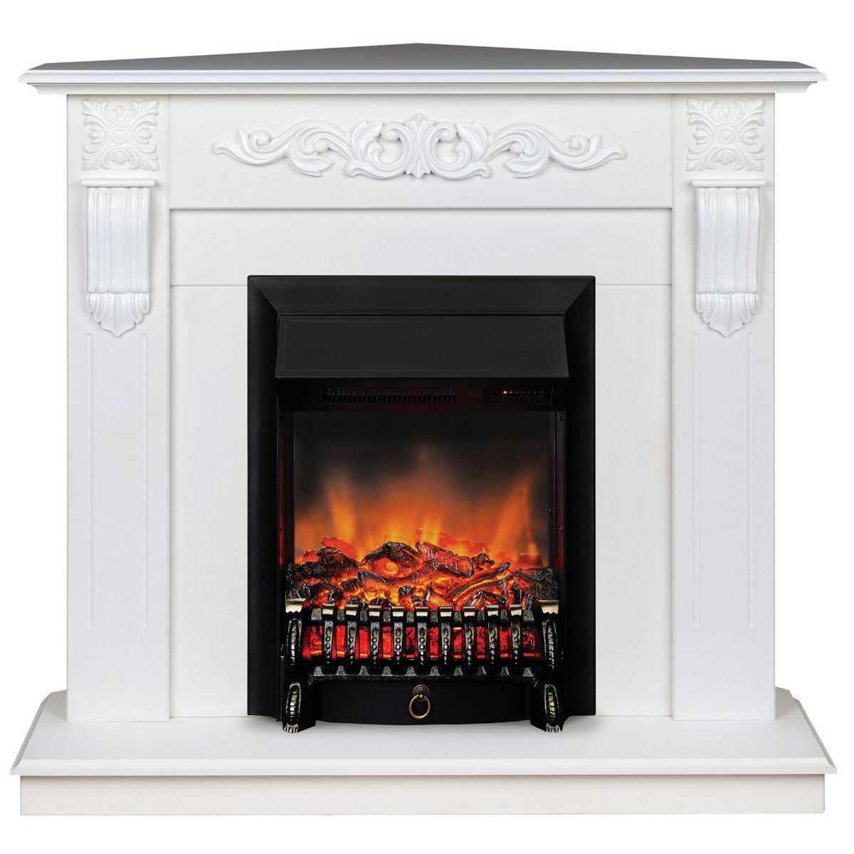 Электрокамин Dominica Corner WT с очагом Fobos Lux Black RC. Габариты (ШxВxГ) 98x97x30 см Электрокамин Dominica Corner WT с очагом Fobos Lux Black RC. Габариты (ШxВxГ) 98x97x30 см