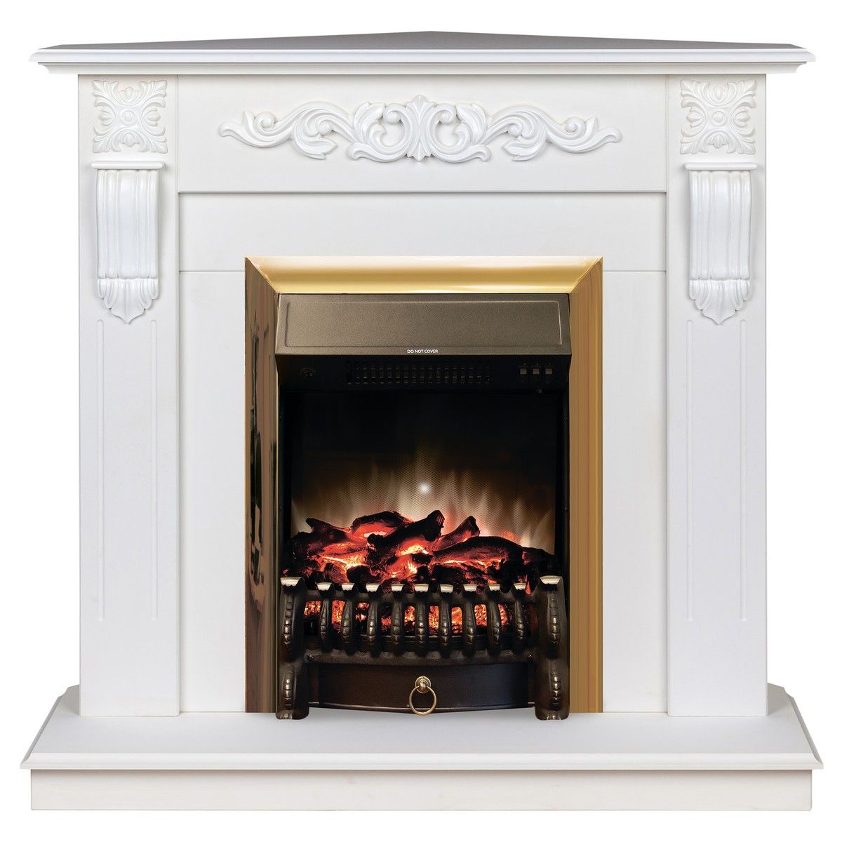 Электрокамин Dominica Corner WT с очагом Fobos Lux Brass. Габариты (ШxВxГ) 98x97x30 см Электрокамин Dominica Corner WT с очагом Fobos Lux Brass. Габариты (ШxВxГ) 98x97x30 см