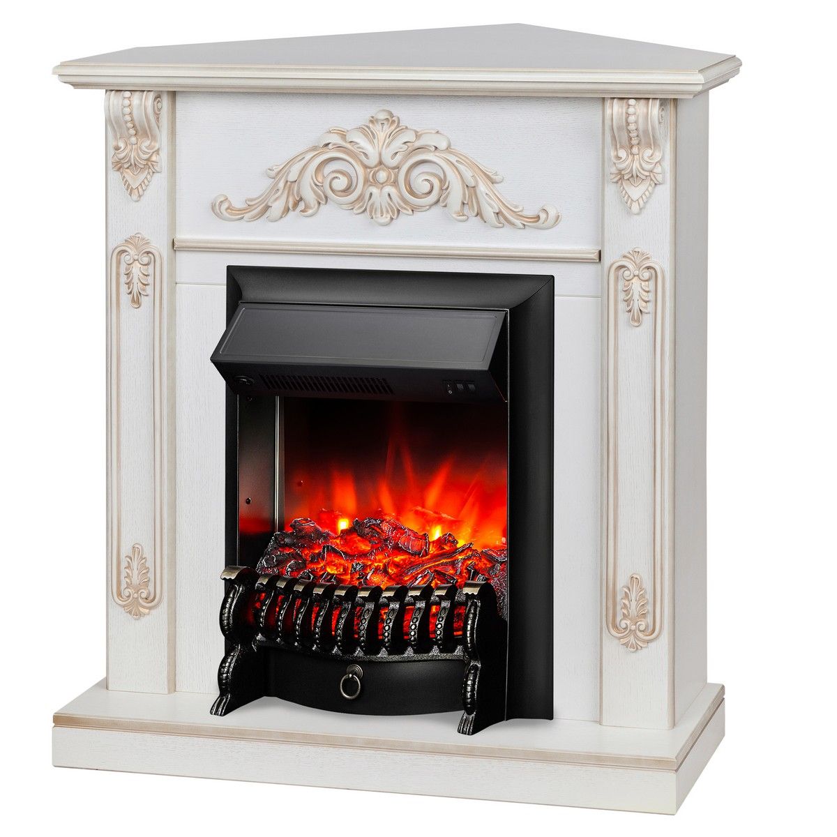 Электрокамин Anita Corner WT с очагом Fobos Lux Black. Габариты (ШxВxГ) 98x97x30 см Электрокамин Anita Corner WT с очагом Fobos Lux Black. Габариты (ШxВxГ) 98x97x30 см