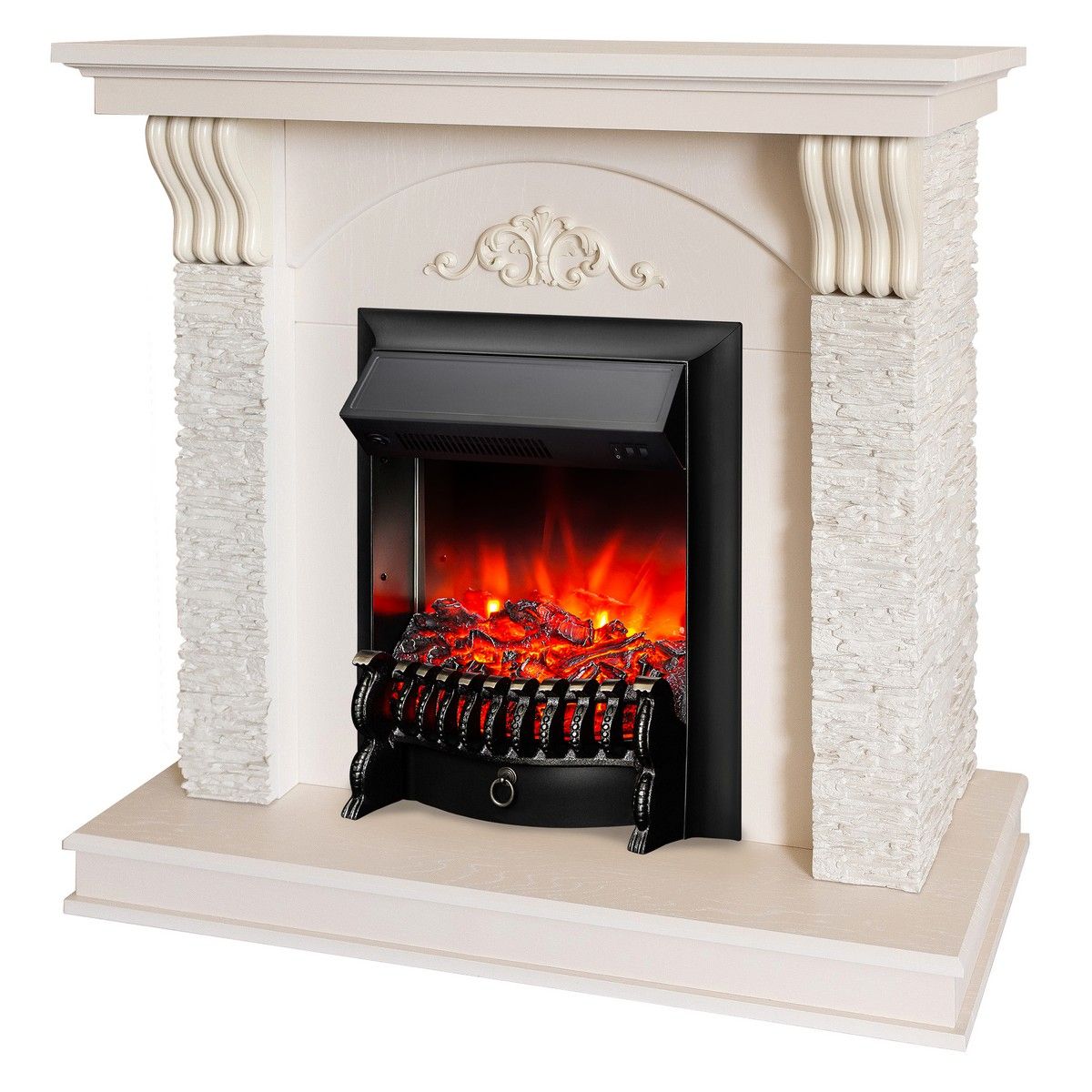 Электрокамин Corfino WT с очагом Fobos Lux Black. Габариты (ШxВxГ) 98x97x30 см Электрокамин Corfino WT с очагом Fobos Lux Black. Габариты (ШxВxГ) 98x97x30 см