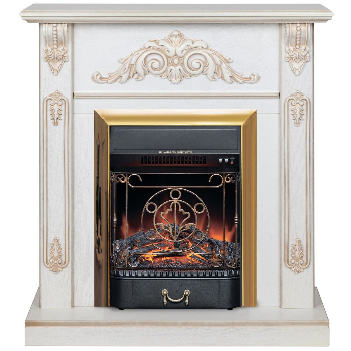 Электрокамин Anita WT с очагом Majestic Lux Brass. Габариты (ШxВxГ) 86x98x33 см Электрокамин Anita WT с очагом Majestic Lux Brass. Габариты (ШxВxГ) 86x98x33 см