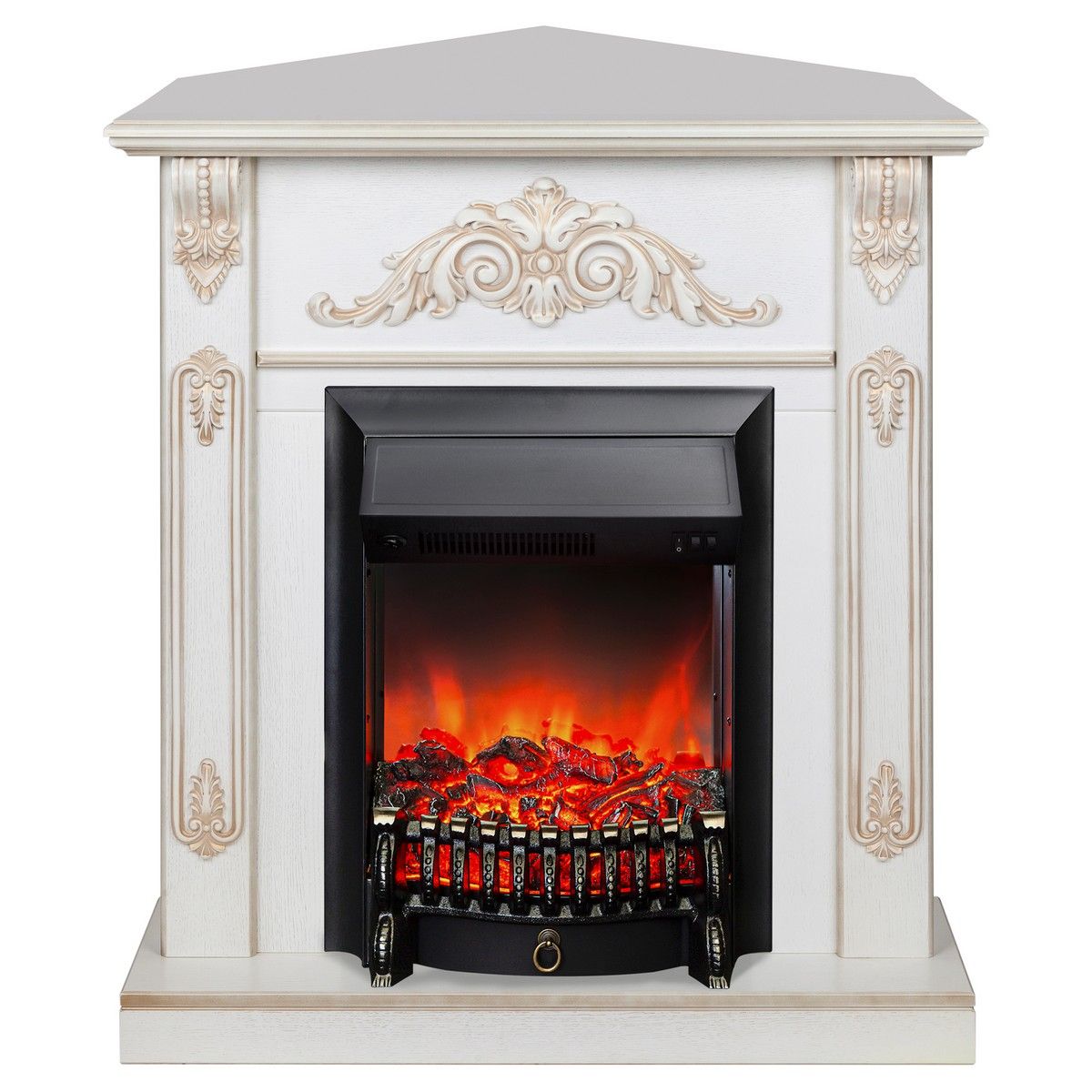 Электрокамин Anita Corner WT с очагом Fobos Lux Black. Габариты (ШxВxГ) 98x97x30 см Электрокамин Anita Corner WT с очагом Fobos Lux Black. Габариты (ШxВxГ) 98x97x30 см