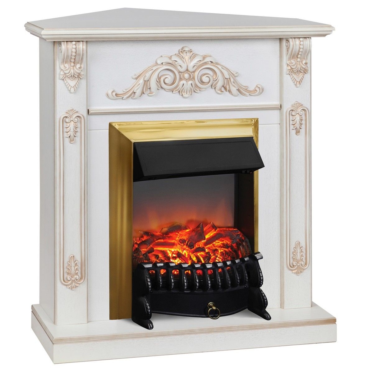 Электрокамин Anita Corner WT с очагом Fobos Lux Brass. Габариты (ШxВxГ) 98x97x30 см Электрокамин Anita Corner WT с очагом Fobos Lux Brass. Габариты (ШxВxГ) 98x97x30 см