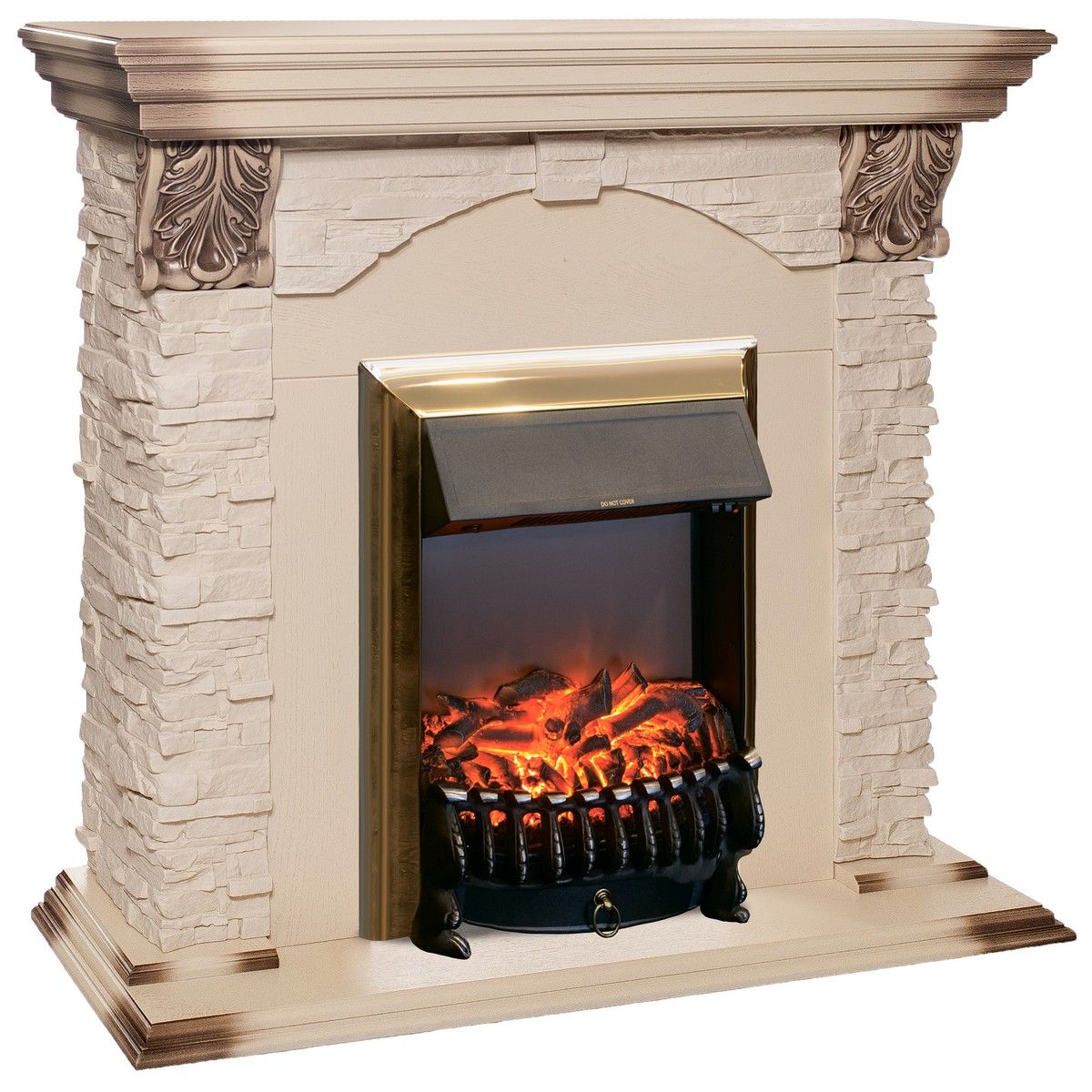 Электрокамин Dublin Lux WT с очагом Fobos Lux Brass. Габариты (ШxВxГ) 98x97x30 см Электрокамин Dublin Lux WT с очагом Fobos Lux Brass. Габариты (ШxВxГ) 98x97x30 см