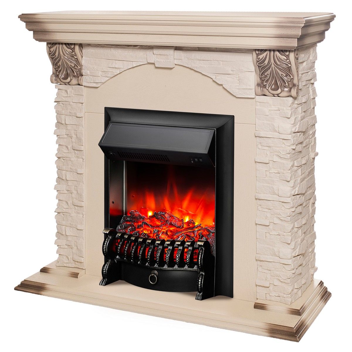 Электрокамин Dublin Lux WT с очагом Fobos Lux Black. Габариты (ШxВxГ) 98x97x30 см Электрокамин Dublin Lux WT с очагом Fobos Lux Black. Габариты (ШxВxГ) 98x97x30 см