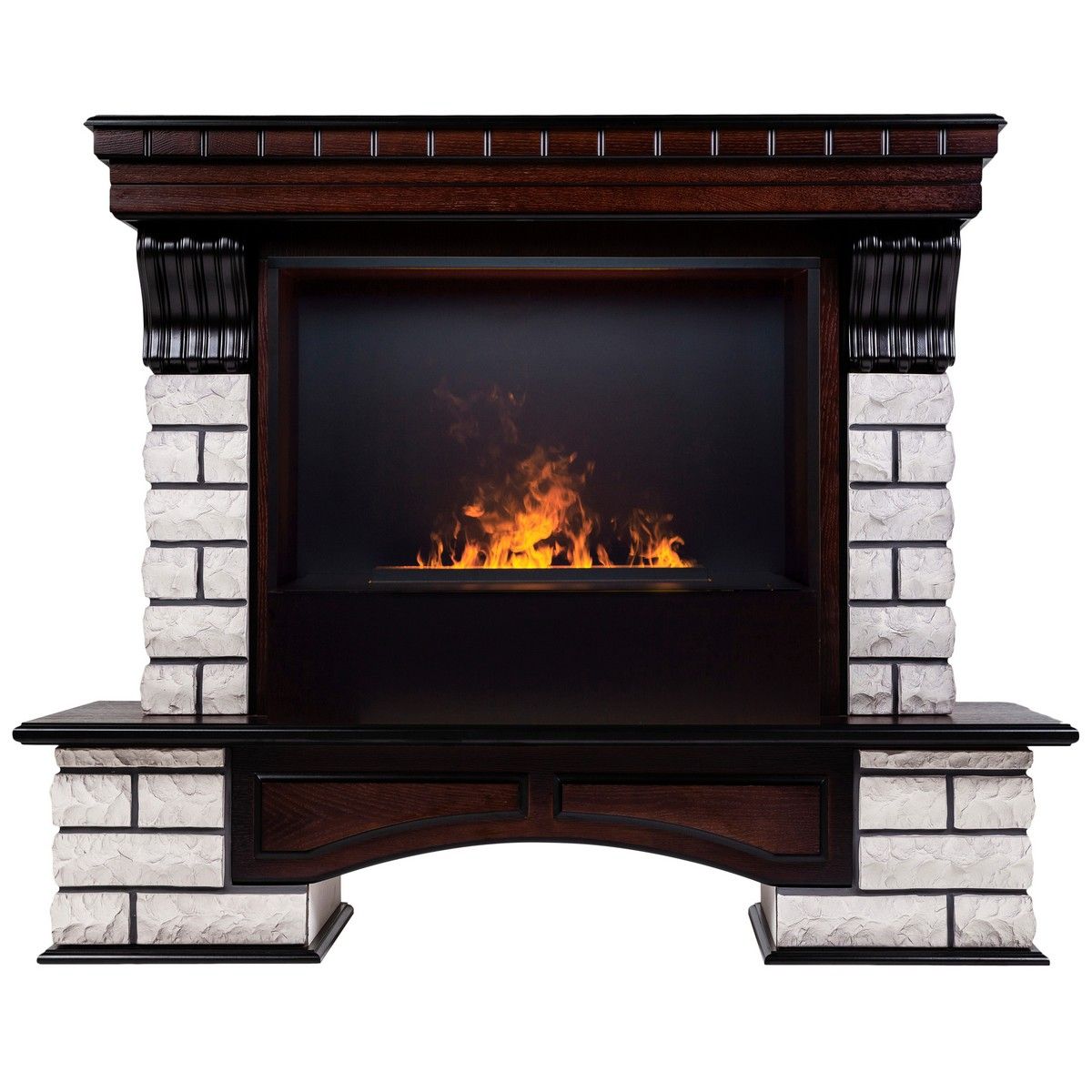 Электрокамин Country Rock 26 AO с очагом 3D Cassette 630 Black Panel. Габариты (ШxВxГ) 134.5x108x43 см Электрокамин Country Rock 26 AO с очагом 3D Cassette 630 Black Panel. Габариты (ШxВxГ) 134.5x108x43 см