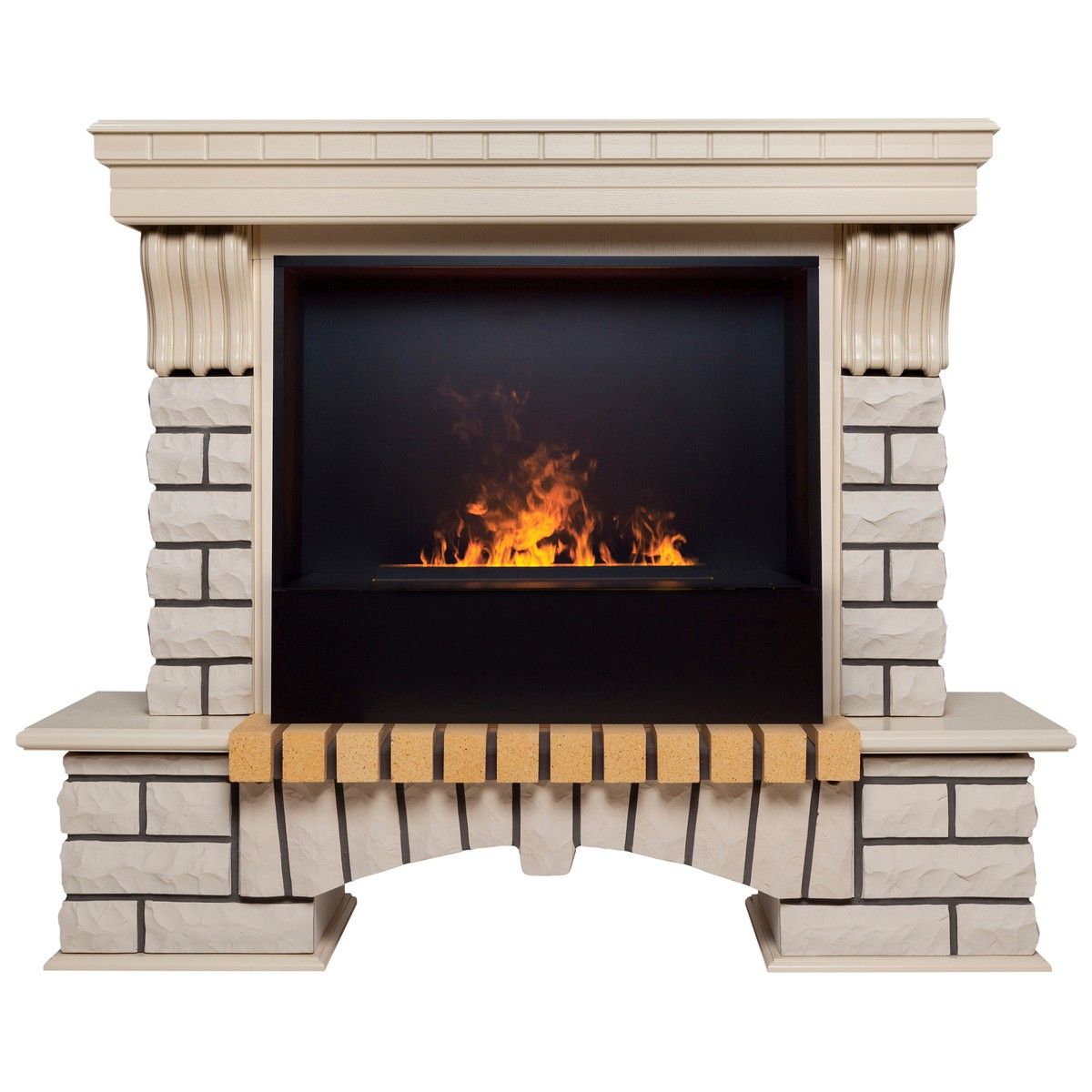Электрокамин Country 26 WT с очагом 3D Cassette 630 Black Panel. Габариты (ШxВxГ) 134x109x43 см Электрокамин Country 26 WT с очагом 3D Cassette 630 Black Panel. Габариты (ШxВxГ) 134x109x43 см