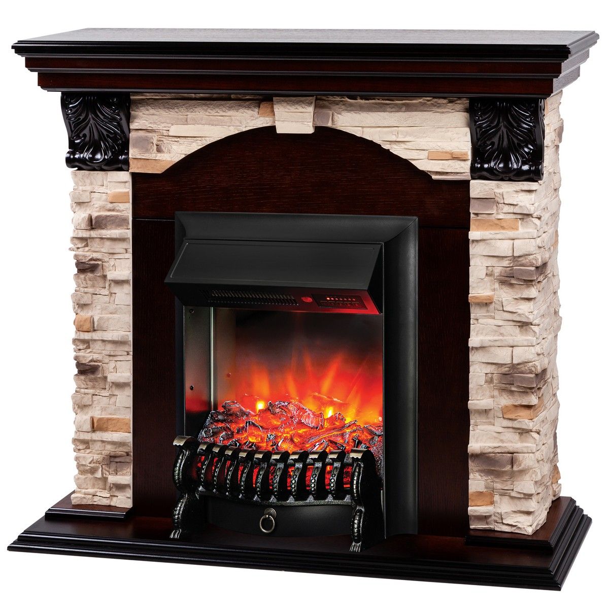 Электрокамин Dublin Rock AO с очагом Fobos Lux Black RC. Габариты (ШxВxГ) 98x97x30 см Электрокамин Dublin Rock AO с очагом Fobos Lux Black RC. Габариты (ШxВxГ) 98x97x30 см