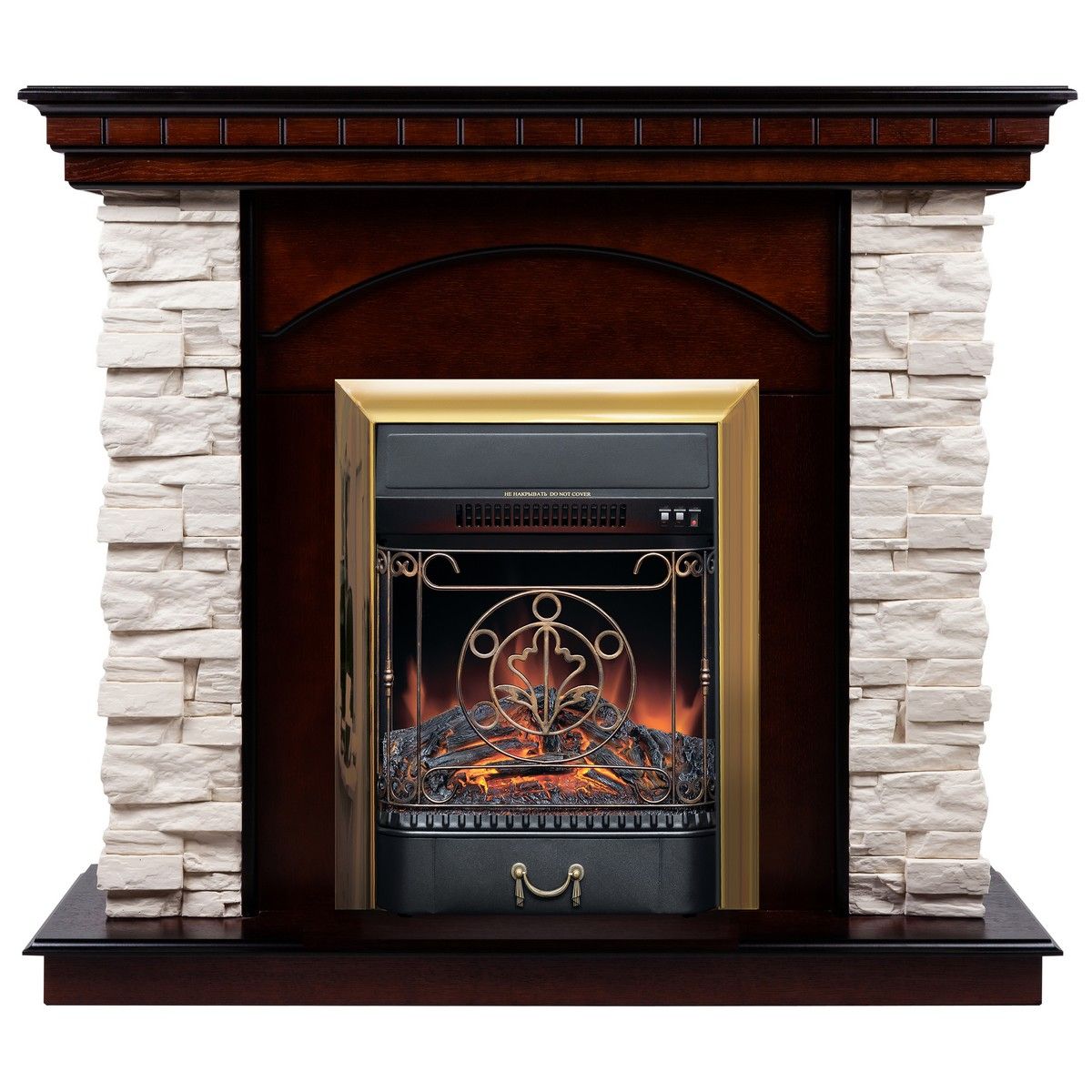 Электрокамин Elford AO с очагом Majestic Lux Brass. Габариты (ШxВxГ) 115.5x101x42 см Электрокамин Elford AO с очагом Majestic Lux Brass. Габариты (ШxВxГ) 115.5x101x42 см