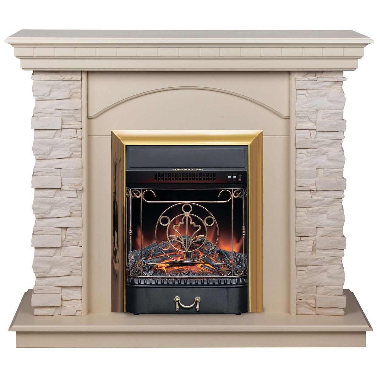 Электрокамин Elford WT с очагом Majestic Lux Brass. Габариты (ШxВxГ) 115.5x101x42 см Электрокамин Elford WT с очагом Majestic Lux Brass. Габариты (ШxВxГ) 115.5x101x42 см