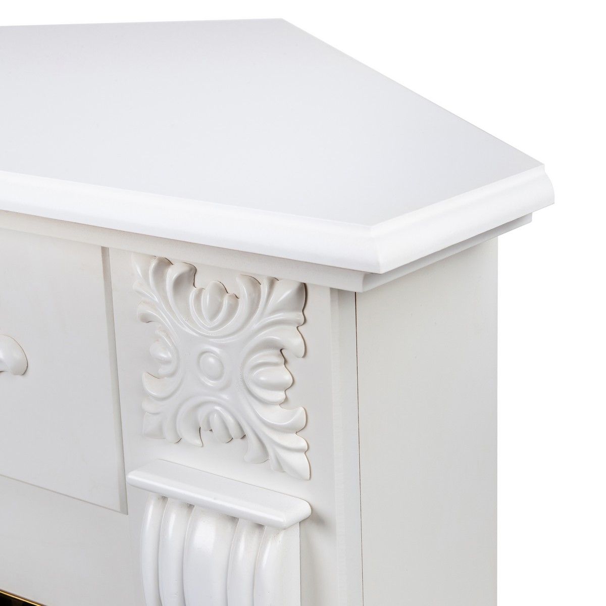 Электрокамин Dominica Corner WT с очагом Fobos Lux Brass. Габариты (ШxВxГ) 98x97x30 см Электрокамин Dominica Corner WT с очагом Fobos Lux Brass. Габариты (ШxВxГ) 98x97x30 см