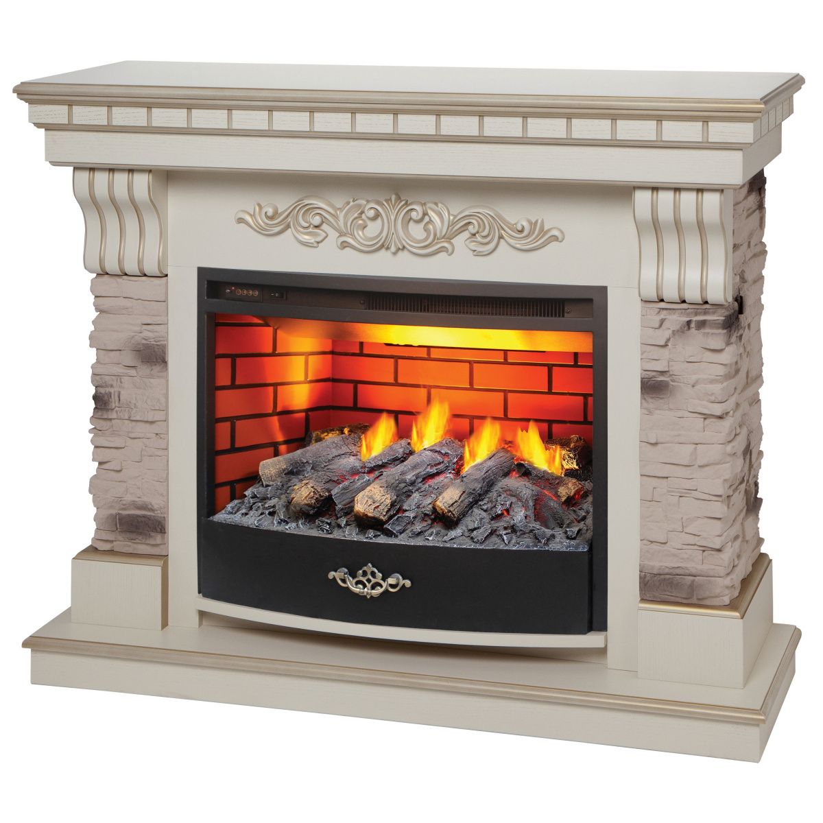 Электрокамин RealFlame Marseilles WT с очагом 3D Firestar 25,5. Габариты (ШxВxГ) 114.5x93.7x38 см Электрокамин RealFlame Marseilles WT с очагом 3D Firestar 25,5. Габариты (ШxВxГ) 114.5x93.7x38 см