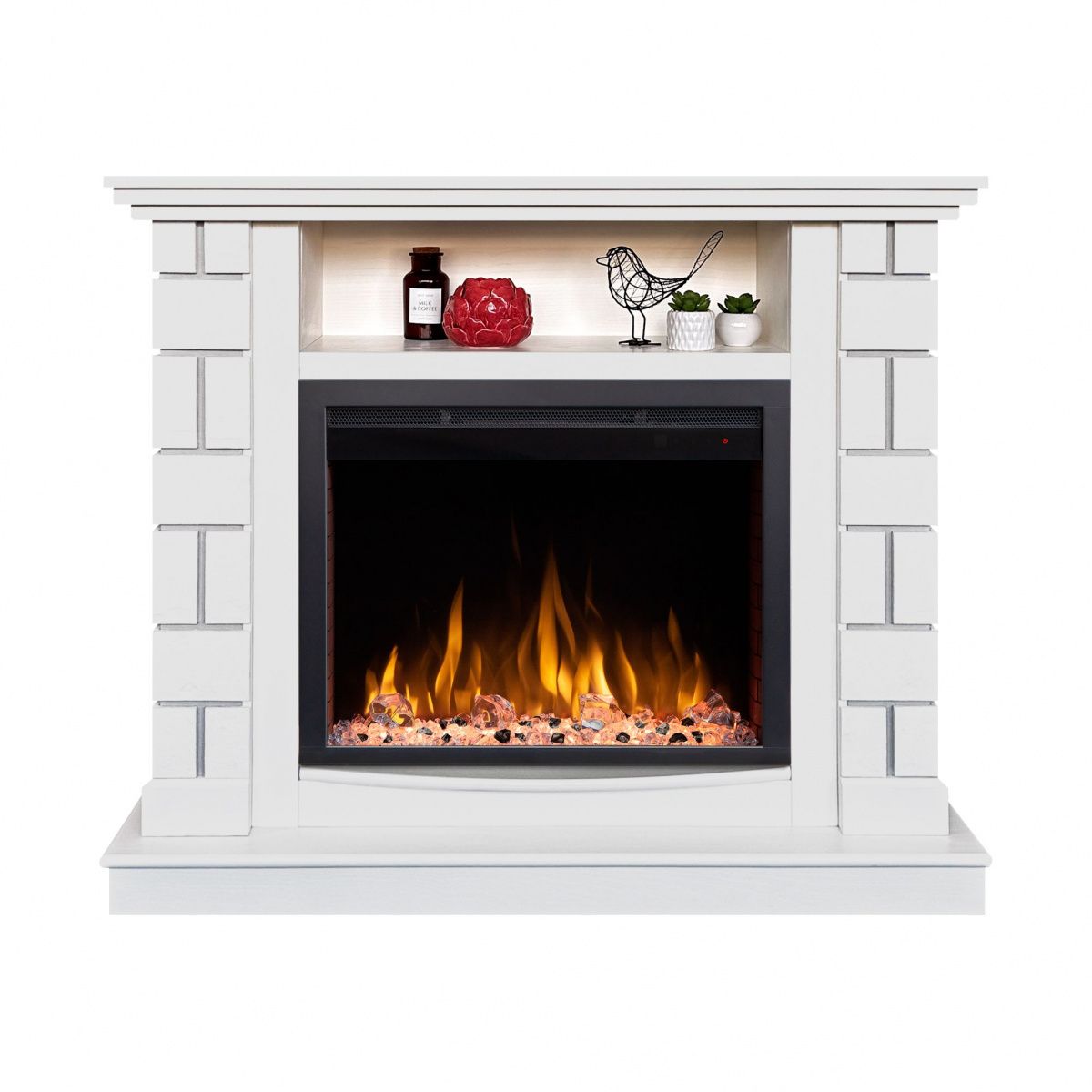Электрокамин RealFlame Edward WT с очагом Saphir 25,5. Габариты (ШxВxГ) 111x93.5x37 см Электрокамин RealFlame Edward WT с очагом Saphir 25,5. Габариты (ШxВxГ) 111x93.5x37 см