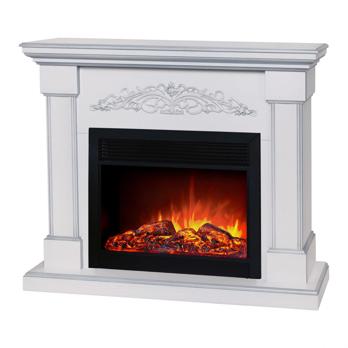 Электрокамин RealFlame Ofelia 26 WT с очагом Moonblaze DeLuxe Black. Габариты (ШxВxГ) 125x108.2x37 см Электрокамин RealFlame Ofelia 26 WT с очагом Moonblaze DeLuxe Black. Габариты (ШxВxГ) 125x108.2x37 см