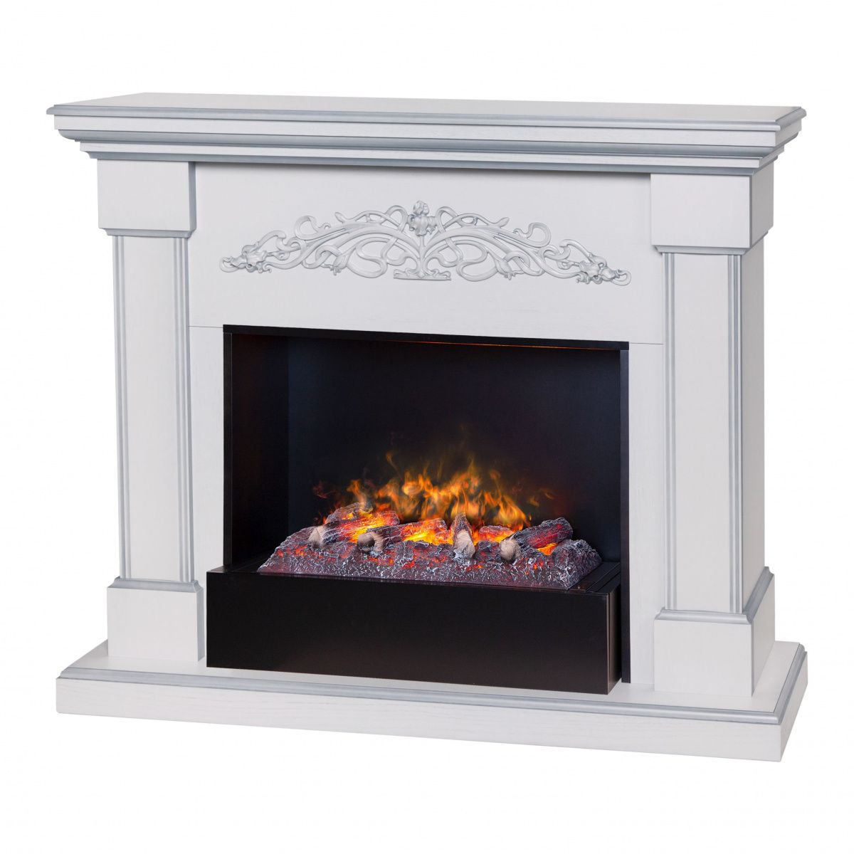 Электрокамин RealFlame Ofelia 26 WT с очагом 3D CASSETTE 630. Габариты (ШxВxГ) 125x108.2x37 см Электрокамин RealFlame Ofelia 26 WT с очагом 3D CASSETTE 630. Габариты (ШxВxГ) 125x108.2x37 см