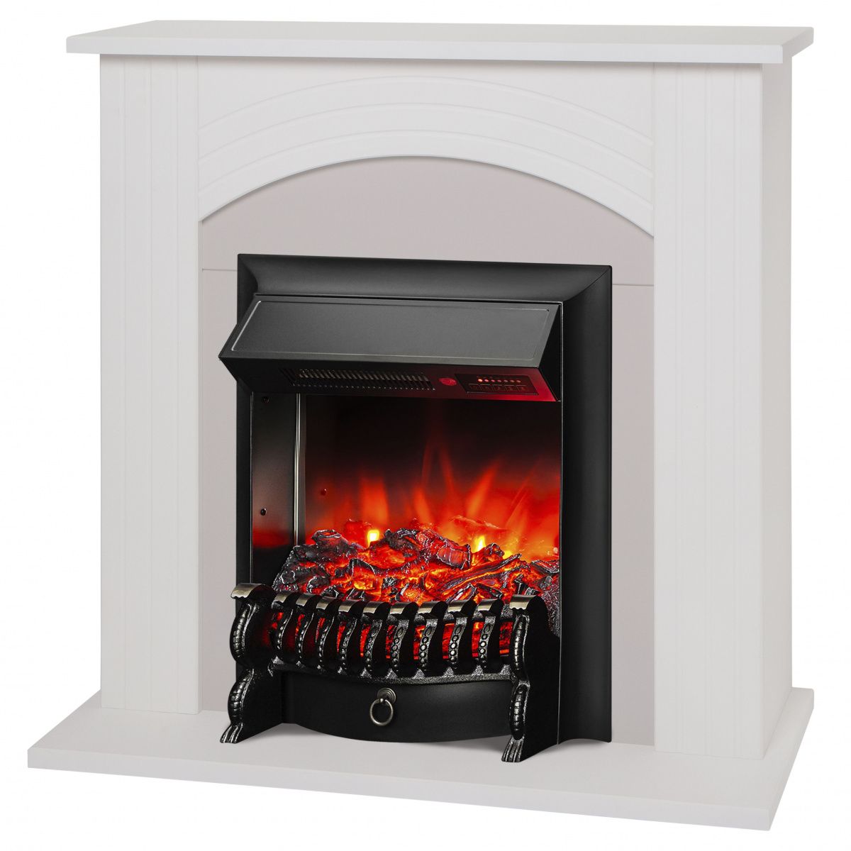 Электрокамин RealFlame Hanna WT с очагом Fobos Lux Black RC. Габариты (ШxВxГ) 98x97x30 см Электрокамин RealFlame Hanna WT с очагом Fobos Lux Black RC. Габариты (ШxВxГ) 98x97x30 см