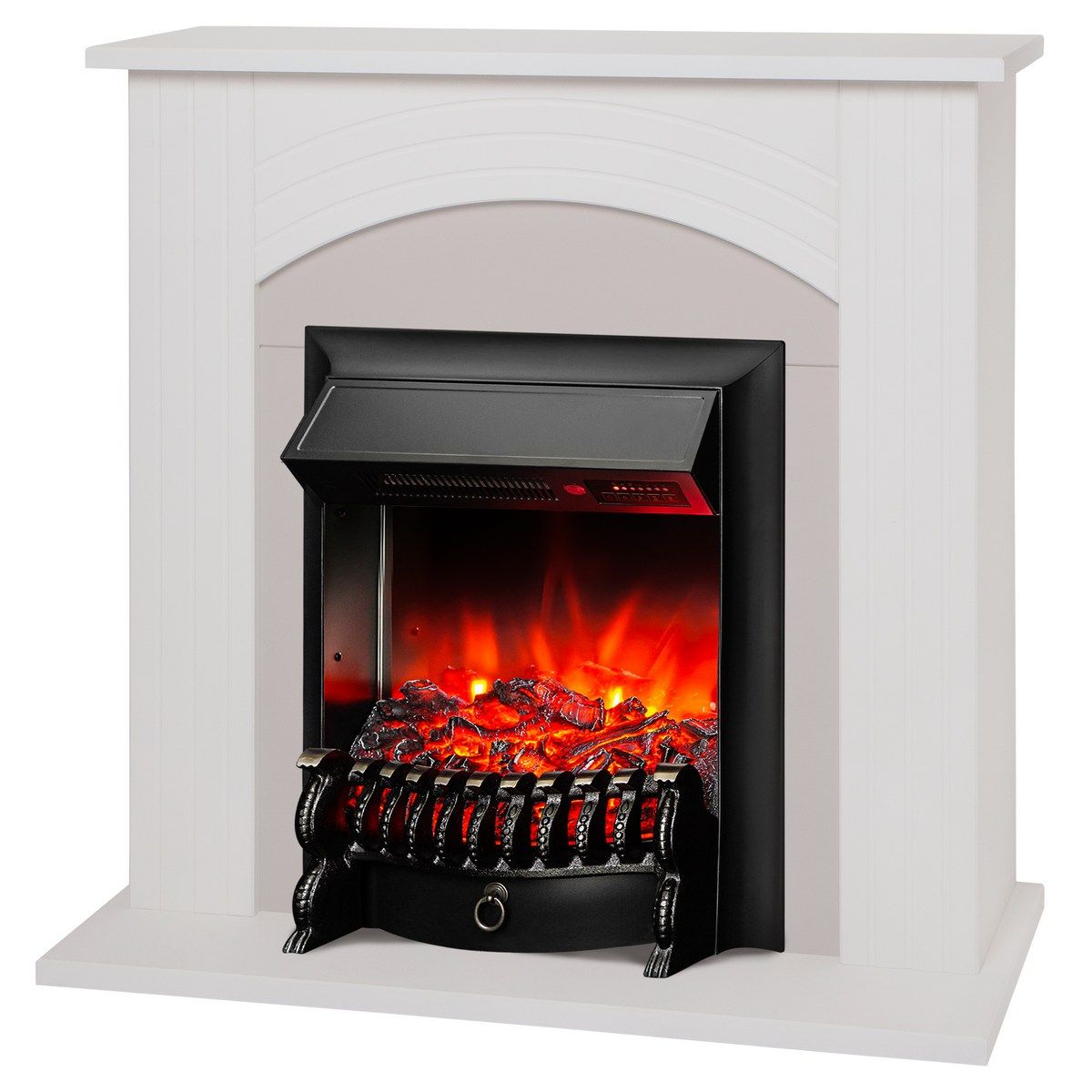 Электрокамин RealFlame Hanna WT с очагом Fobos Lux Black RC. Габариты (ШxВxГ) 98x97x30 см Электрокамин RealFlame Hanna WT с очагом Fobos Lux Black RC. Габариты (ШxВxГ) 98x97x30 см