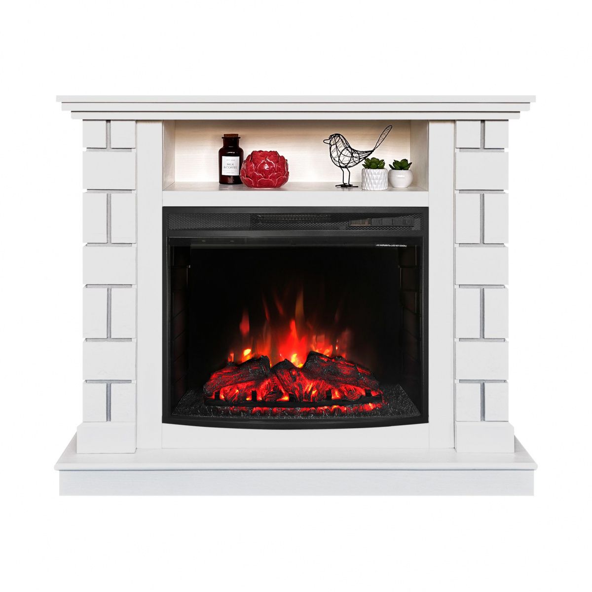 Электрокамин RealFlame Edward WT с очагом Evrika 25,5. Габариты (ШxВxГ) 111x93.5x37 см Электрокамин RealFlame Edward WT с очагом Evrika 25,5. Габариты (ШxВxГ) 111x93.5x37 см
