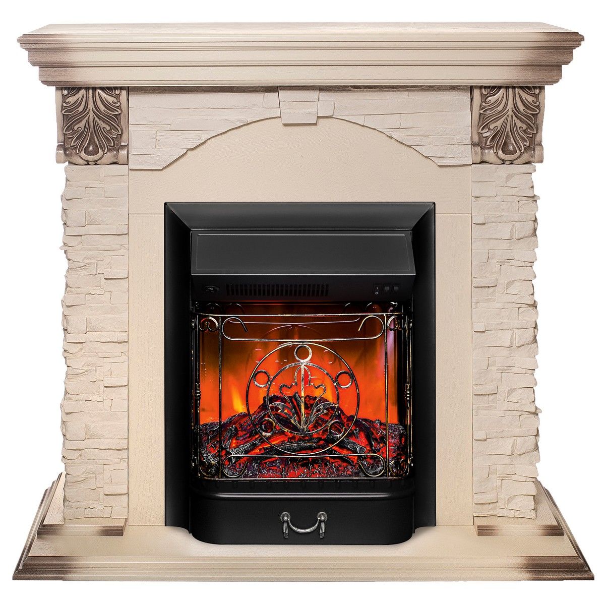 Электрокамин Dublin Lux WT с очагом Majestic Lux Black. Габариты (ШxВxГ) 104x97x37 см Электрокамин Dublin Lux WT с очагом Majestic Lux Black. Габариты (ШxВxГ) 104x97x37 см