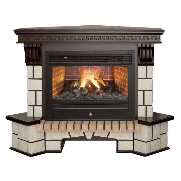 Электрокамин RealFlame Stone Coner 26 AO с очагом 3D Novara. Габариты (ШxВxГ) 142x105.5x86 см Электрокамин RealFlame Stone Coner 26 AO с очагом 3D Novara. Габариты (ШxВxГ) 142x105.5x86 см