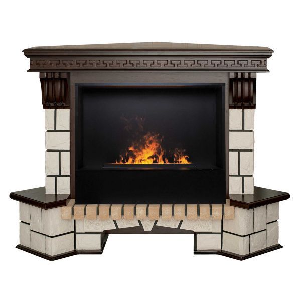 Электрокамин RealFlame Stone Coner 26 AO с очагом 3D Cassette 630 Black Panel. Габариты (ШxВxГ) 142x105.5x86 см Электрокамин RealFlame Stone Coner 26 AO с очагом 3D Cassette 630 Black Panel. Габариты (ШxВxГ) 142x105.5x86 см