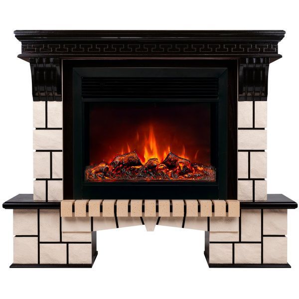 Электрокамин RealFlame Stone 26 AO с очагом Moonblaze DeLuxe Black. Габариты (ШxВxГ) 132x106x42 см Электрокамин RealFlame Stone 26 AO с очагом Moonblaze DeLuxe Black. Габариты (ШxВxГ) 132x106x42 см