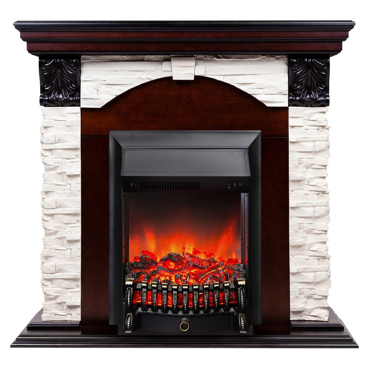 Электрокамин Dublin Lux AO с очагом Fobos Lux Black. Габариты (ШxВxГ) 98x97x30 см Электрокамин Dublin Lux AO с очагом Fobos Lux Black. Габариты (ШxВxГ) 98x97x30 см