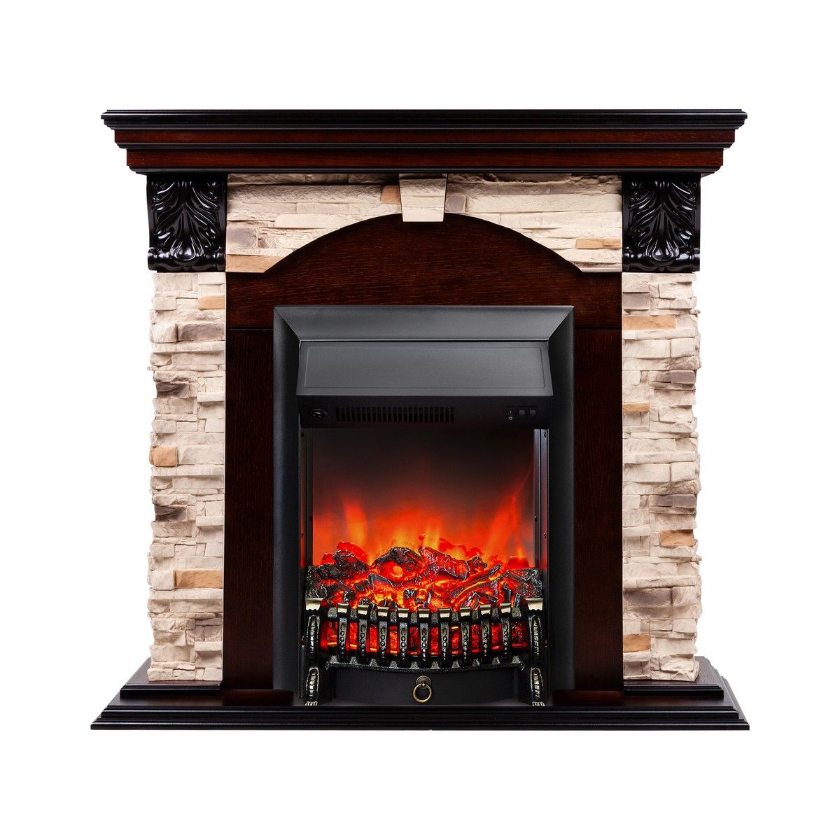 Электрокамин Dublin Rock AO с очагом Fobos Lux Black. Габариты (ШxВxГ) 98x97x30 см Электрокамин Dublin Rock AO с очагом Fobos Lux Black. Габариты (ШxВxГ) 98x97x30 см