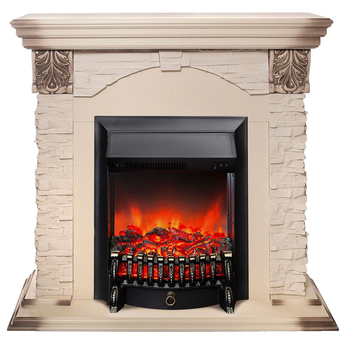 Электрокамин Dublin Lux WT с очагом Fobos Lux Black. Габариты (ШxВxГ) 98x97x30 см Электрокамин Dublin Lux WT с очагом Fobos Lux Black. Габариты (ШxВxГ) 98x97x30 см