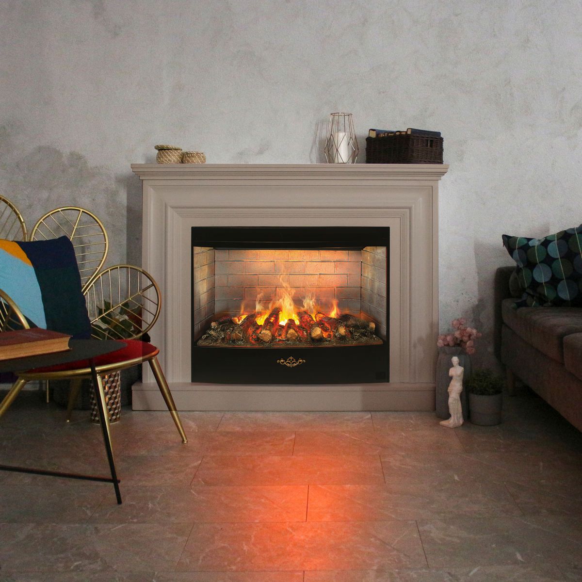 электрокамин Weston 33 BG с очагом 3D Firestar 33. Габариты (ШxВxГ) 134x103.5x37 см электрокамин Weston 33 BG с очагом 3D Firestar 33. Габариты (ШxВxГ) 134x103.5x37 см