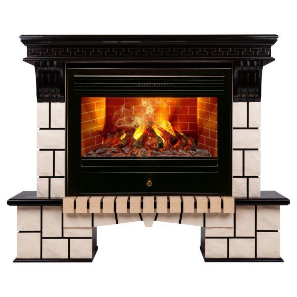 Электрокамин RealFlame Stone 26 AO с очагом 3D Novara. Габариты (ШxВxГ) 132x106x42 см Электрокамин RealFlame Stone 26 AO с очагом 3D Novara. Габариты (ШxВxГ) 132x106x42 см