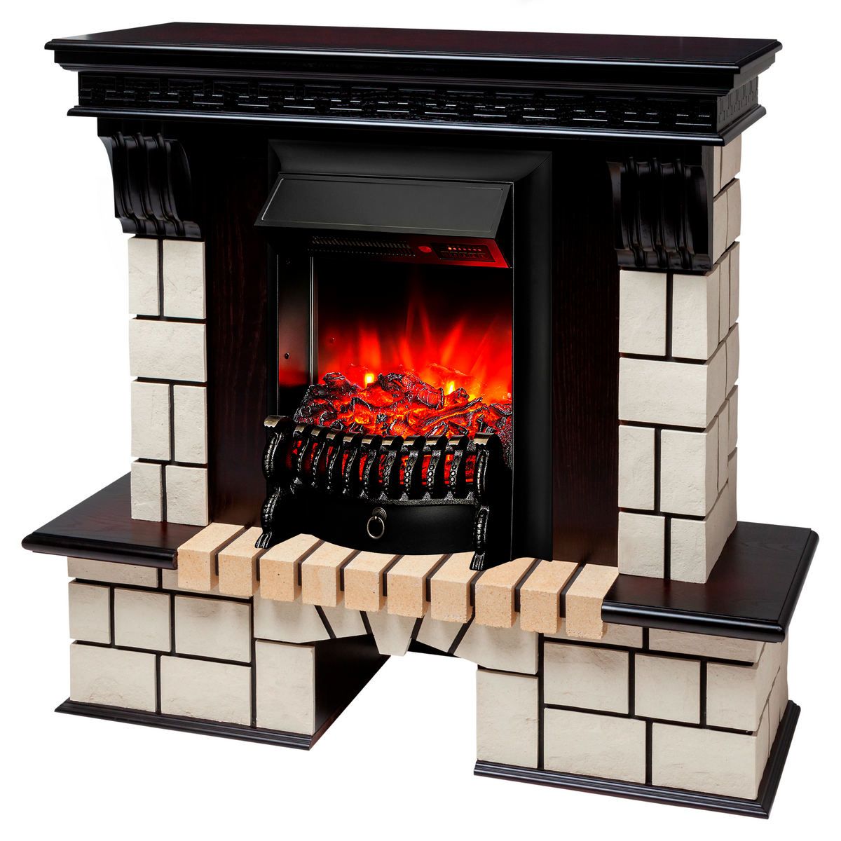 Электрокамин Stone STD AO с очагом Fobos Lux Black RC. Габариты (ШxВxГ) 98x97x30 см Электрокамин Stone STD AO с очагом Fobos Lux Black RC. Габариты (ШxВxГ) 98x97x30 см